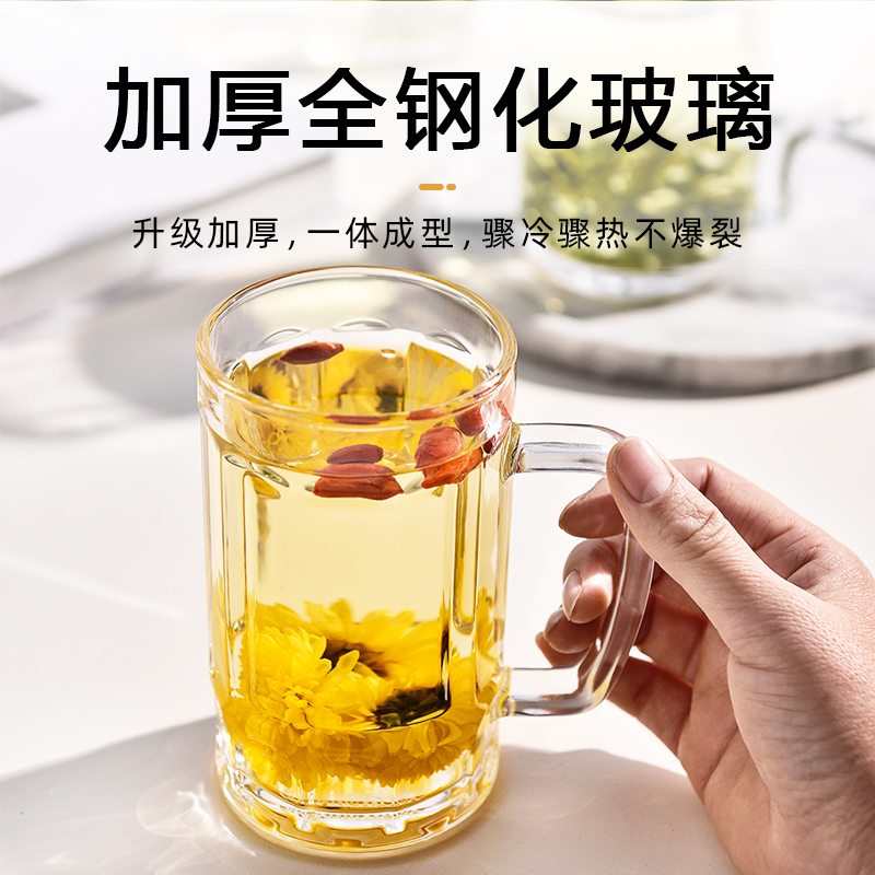 Glass Cup Household Water Cup heat -resistant office Bubble…