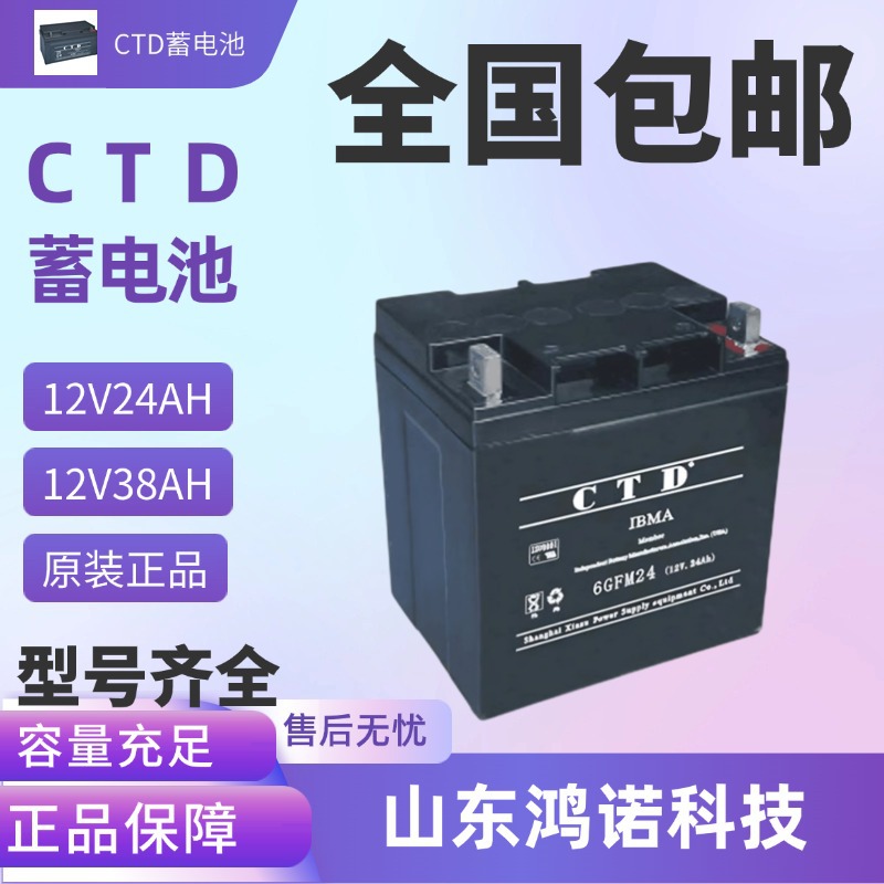德国CTD蓄电池6GFM24 西替帝电池 12V24Ah 免维护UPS储能电池