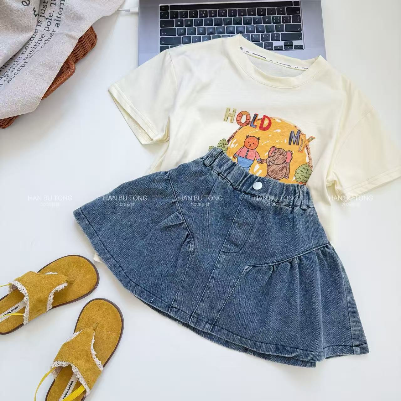 Summer denim skirt
