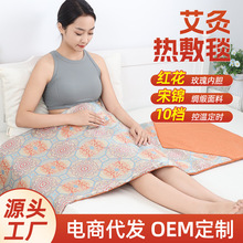 电加热艾灸热敷毯子艾绒床垫艾草理疗熏蒸全身通用电热毯加热垫