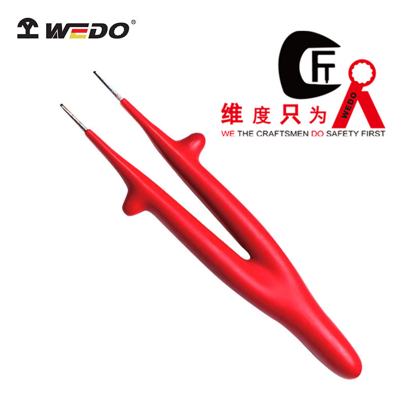 WEDO维度绝缘工具VDE认证浸塑镊子 铬钒钢  AC1000V IN526