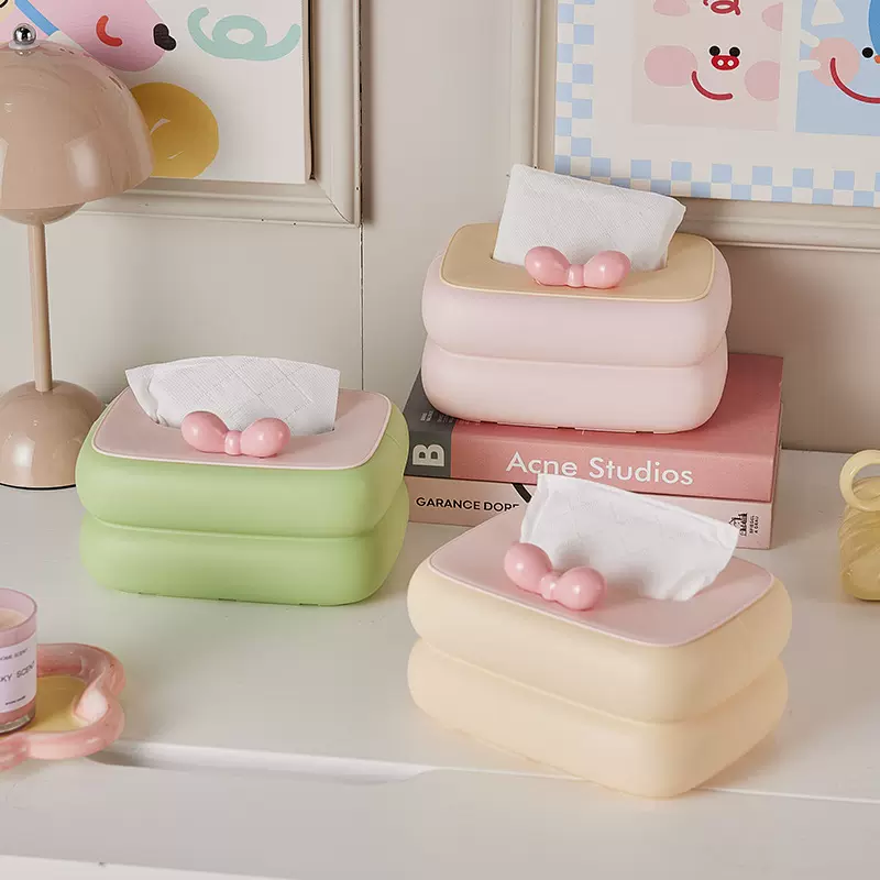 创意高级感多巴胺纸巾盒客厅餐巾纸盒子桌面茶几收纳可爱抽纸盒子