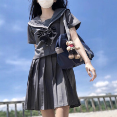 灰二本原创正版水手服JK制服夏季百褶裙日系正统套装学院风短裙