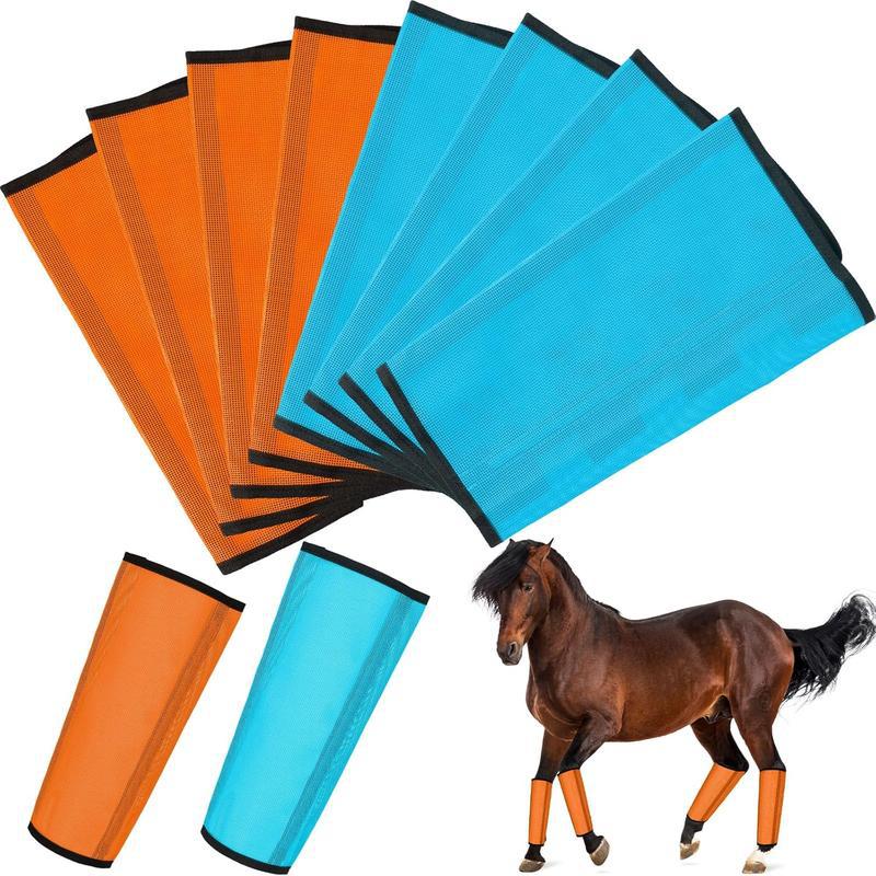 8 Pcs Mesh Fly Boots for Horse Breathable Mesh Horse Boots