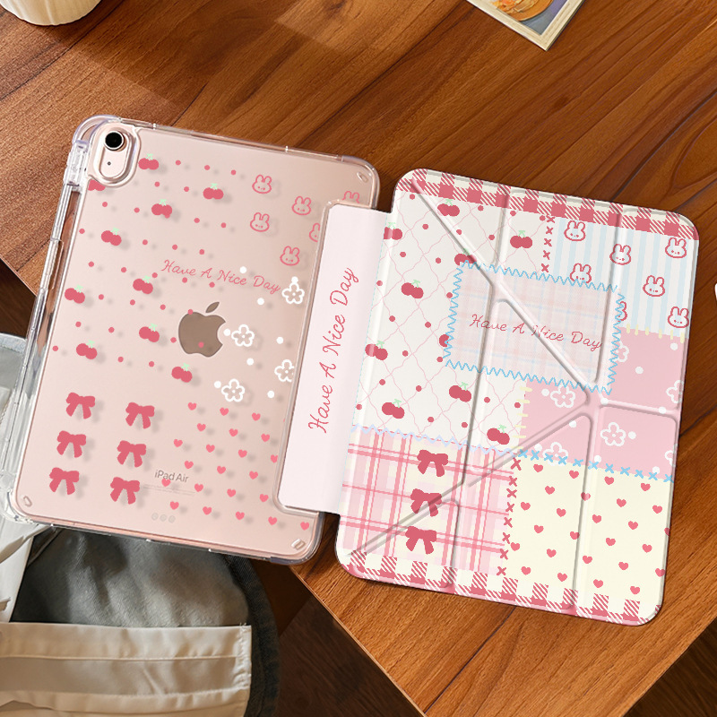 Customized Air4 Tablet Protective Case Pink Color Matching Ipad11 Tablet Protective Case Y-Shaped Foldableing Air8 Protective Case Customized Air4 Tablet Protective Case Pink Color Matching Ipad11 Tablet Protective Case Y-Shaped Foldableing Air8 Protective Case
