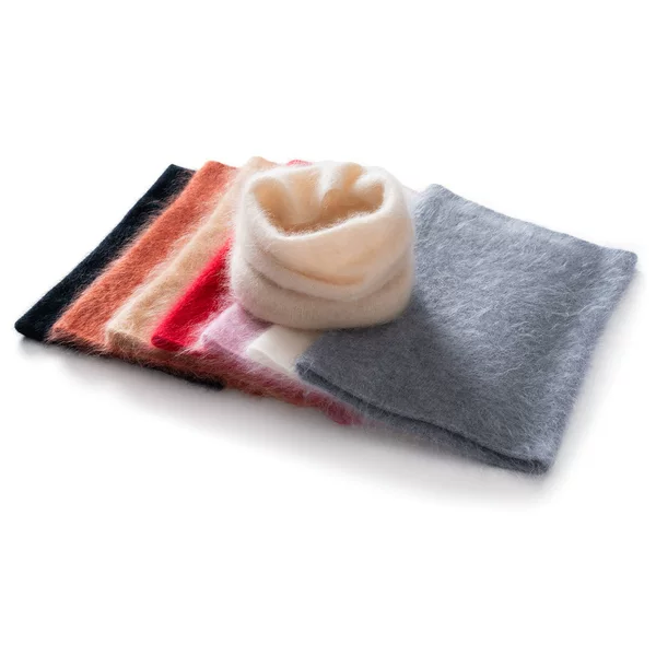 Brushed 100% Cashmere, Skin-Friendly, Soft and Warm Knitted Cashmere Neck Warmer for Women, in Stock