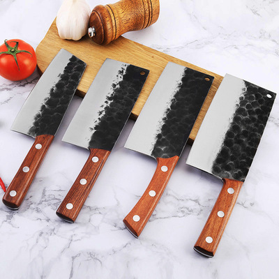 锻打菜刀锋利斩切刀切片刀厨师专用斩鸡鹅鸭排骨切肉菜刀商用家用|ru