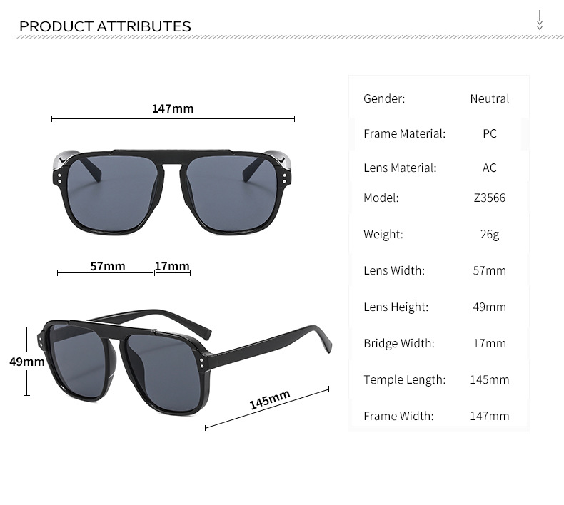 New Style Anti-ultraviolet Tide Single-beam Sunglasses European And American Anti-ultraviolet Glasses display picture 1