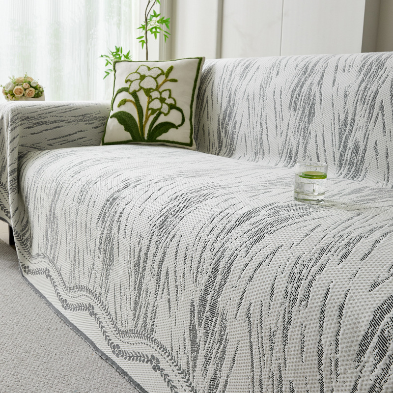 Toalla de tela para sofá de seda de hielo con sensación fresca 2025 nueva funda de sofá de verano cubierta de sofá antideslizante estera de liberación de arena