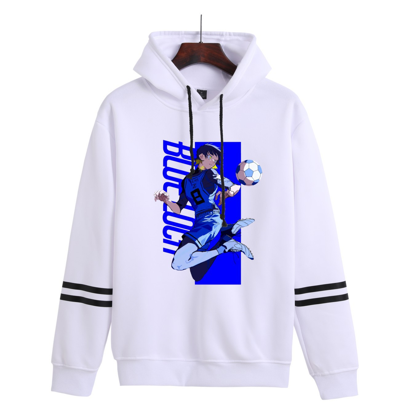 BLUE LOCK Blue Prison Plus Velvet Tamaño más hombres y mujeres Suéter de pareja Trend con capucha sudadera anime