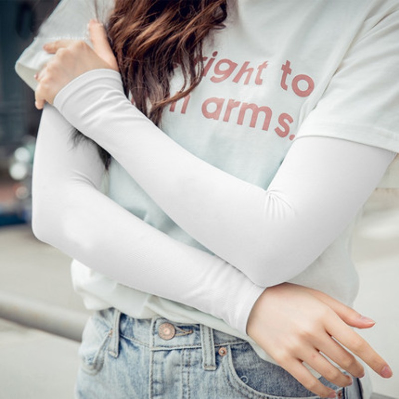 아이스 슬리브 여성용 썬 스크린 슬리브 2024 새로운 높은 가치의 안티-자외선 핸드 슬리브 가드 여름 얇은 아이스 실크 통기성