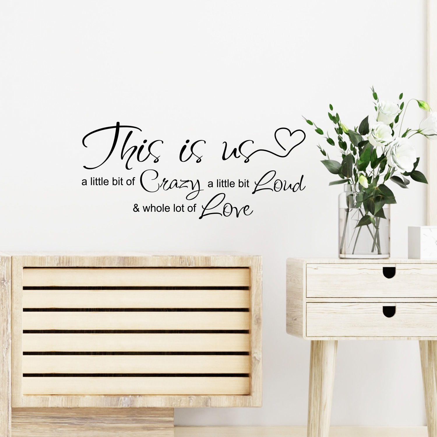 THIS IS US family motto cross-border removable wall sticker living room sofa study PH2281-MUA3673