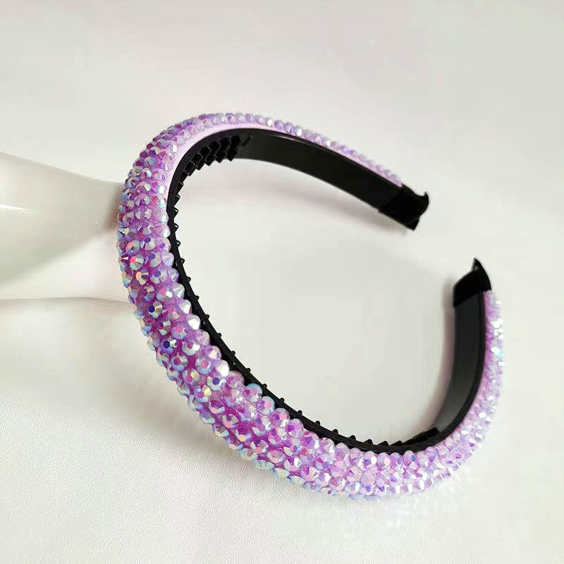 发箍细边水晶多色紫色