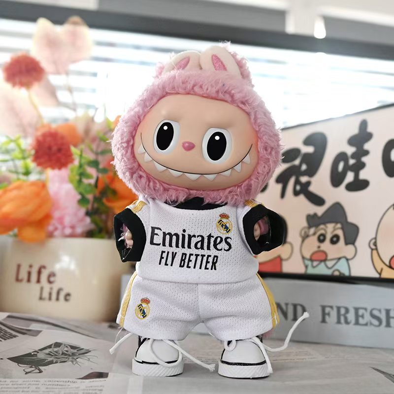 衣類のみ】17CM ラブブ服 ラブブベビー服 人形 ビニール周辺アクセサリー サッカー バスケットボール 服|undefined