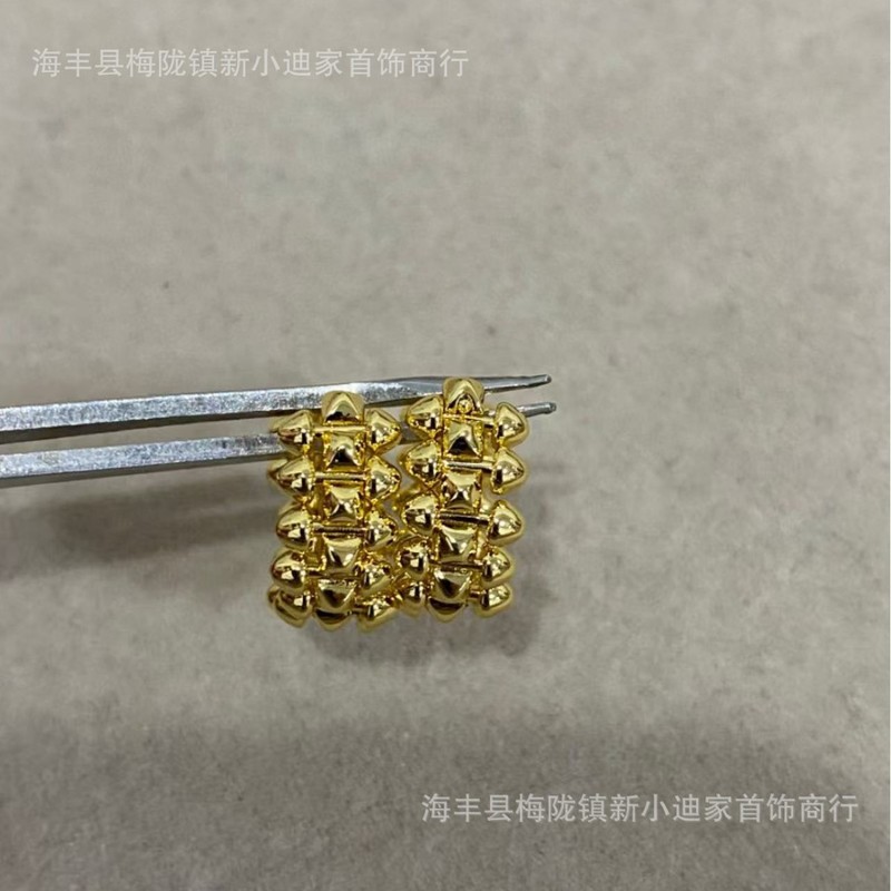 精工V金高质量新款卡家柳钉小号耳环女高级感轻奢百搭耳扣耳饰|undefined