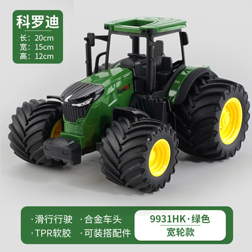 Tractor toy for children, farmer car model, alloy engineering farm combine harvester, agricultural vehicle for boys and babies