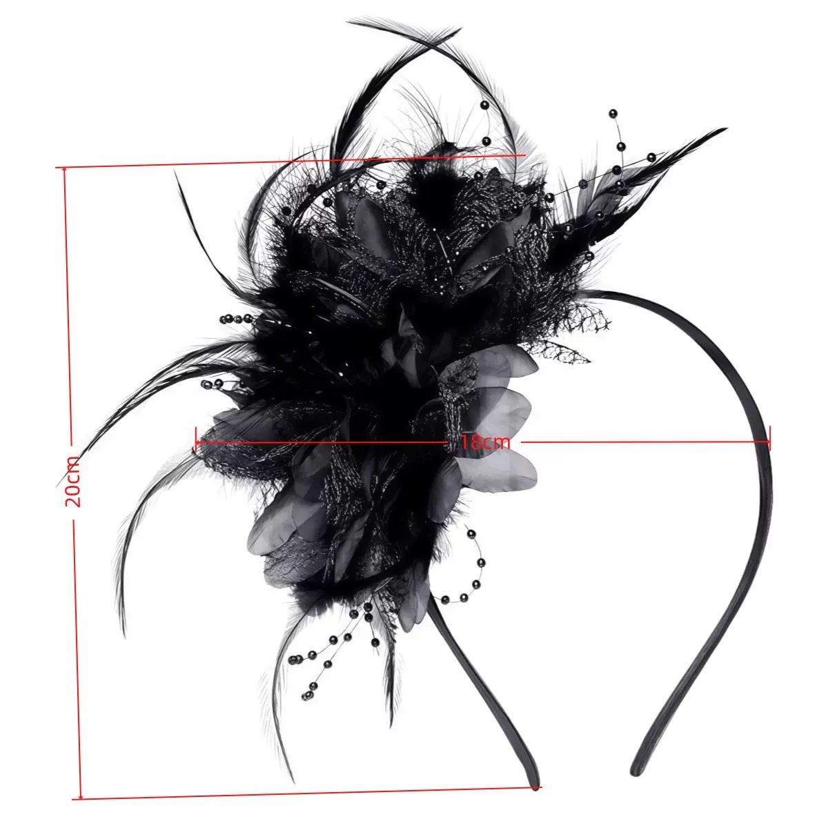 European and American style feather tassel flower headband, bridal headdress, top hat, horse racing festival party decoration, wholesale for cross-border sales