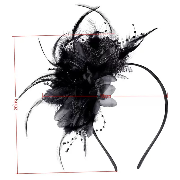European and American style feather tassel flower headband, bridal headdress, top hat, horse racing festival party decoration, wholesale for cross-border sales
