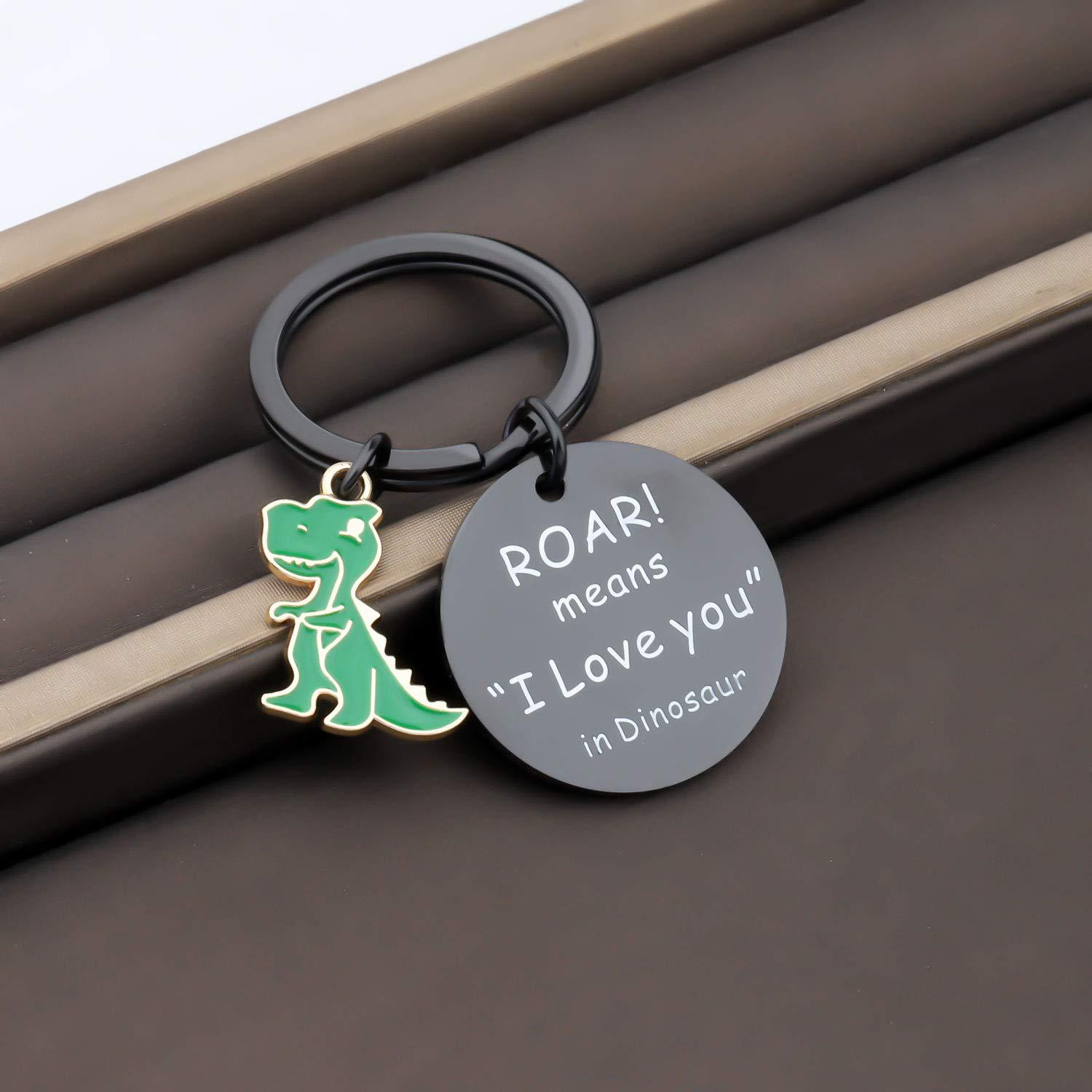 Unisex Gender Cute, Simple Style Style Cute Simple Style Letter Dinosaur 201 Stainless Steel Valentine'S Day Unisex Keychain