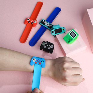 Cross-Border game machine snap ring cute cartoon game Pat bracelet wrist strap children's toy bracelet small gift