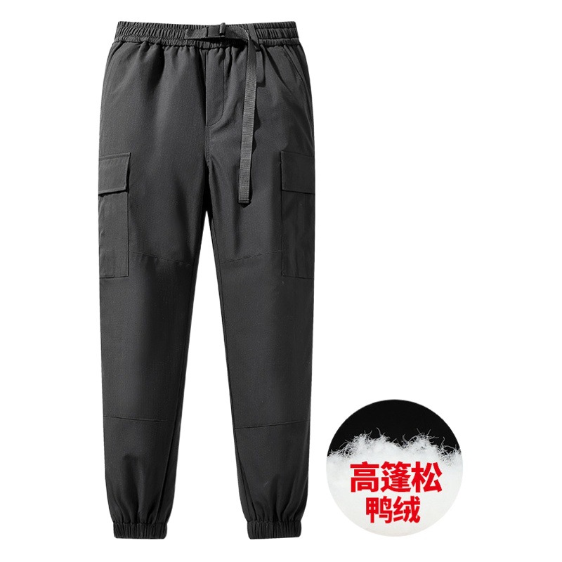 New National Standard 90 down Duck down Overalls down Pants Casual Outdoor Warm and Thickeneded Cold-Resistant Leg-Locking Windproof Men's Pants