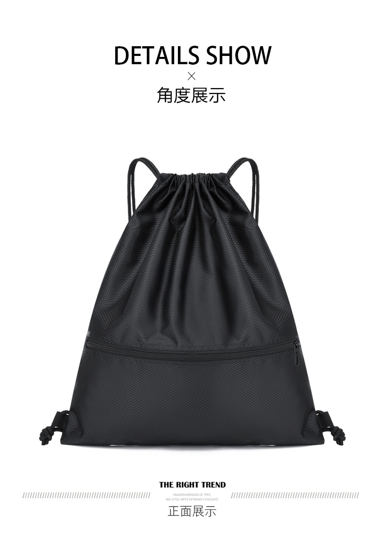 Cross-border drawstring backpack lightweight hiking backpack digital printed soccer shoe bag basketball bag logo printed gift bag