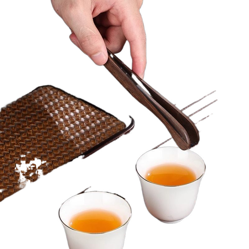 Ceremonia del té 6 piezas de un solo cilindro pinzas accesorios de mesa de té chinos nuevas herramientas de mesa de té