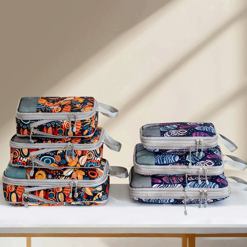 Сумка для хранения багажа с принтом для путешествий Компрессионный набор цифровой туалетный макияж сумка для хранения одежды обувь багажная сумка