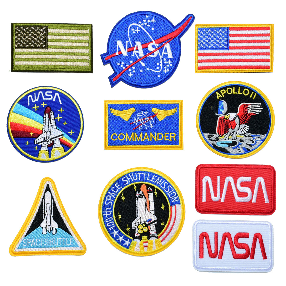 外贸热销星球刺绣布贴电脑绣花标太空服装补丁贴童装绣花章宇航员