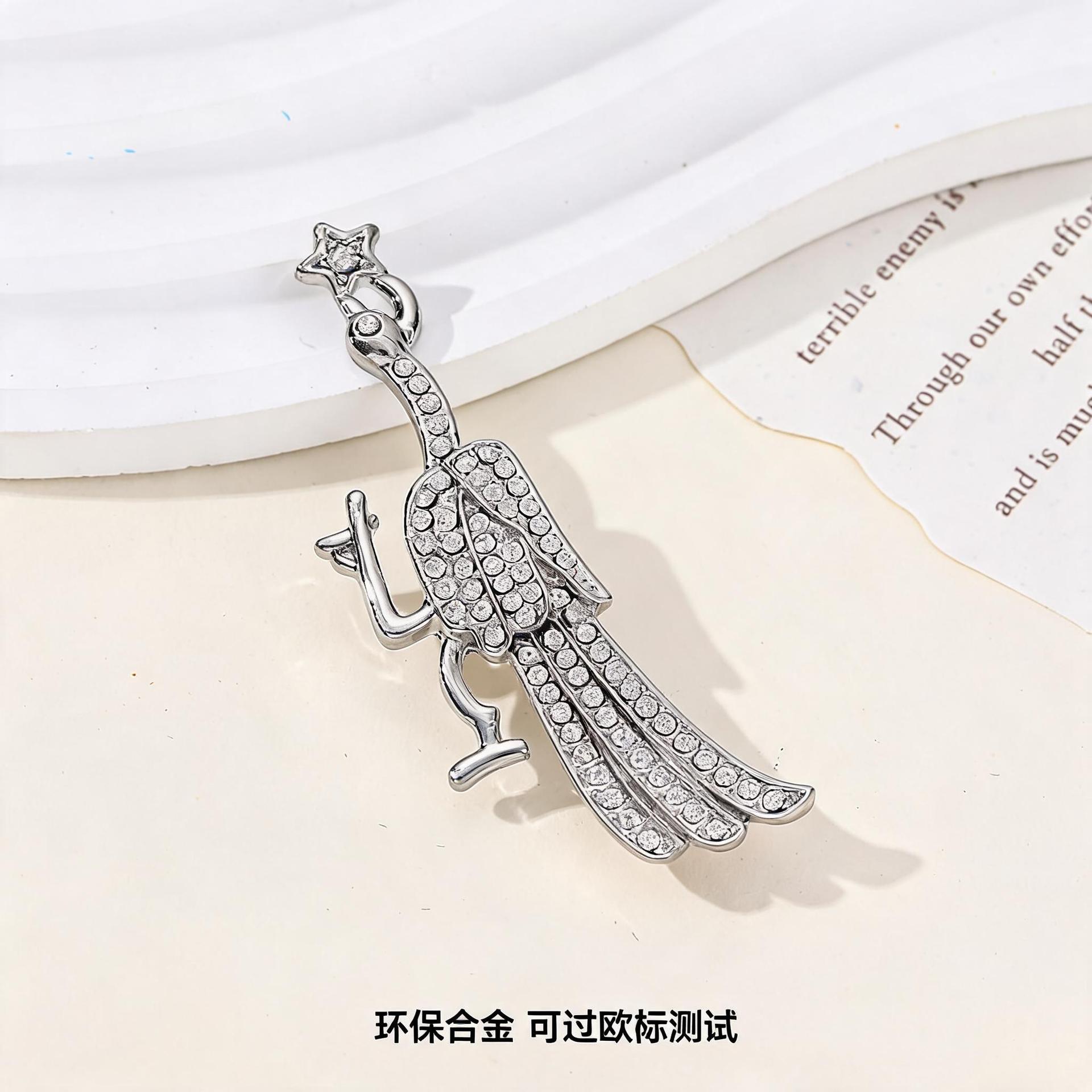 Eco-Friendly Alloy Enamel Animal Brooches: Bird, Beetle, Frog Brooches, High-End Diamond-Encrusted New Models, Cross-Border Brooch Wholesale