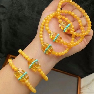 Factory wholesale natural beeswax old wax single circle bracelet design bracelet DIY jewelry studio standard