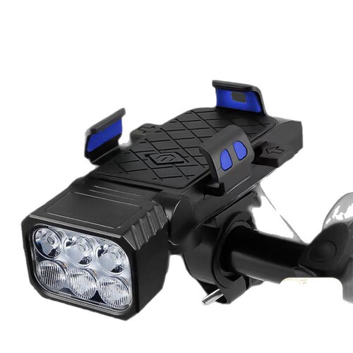 New cross-border bicycle light, bright headlight, loud speaker, mobile phone holder, mountain bike accessories, riding equipment