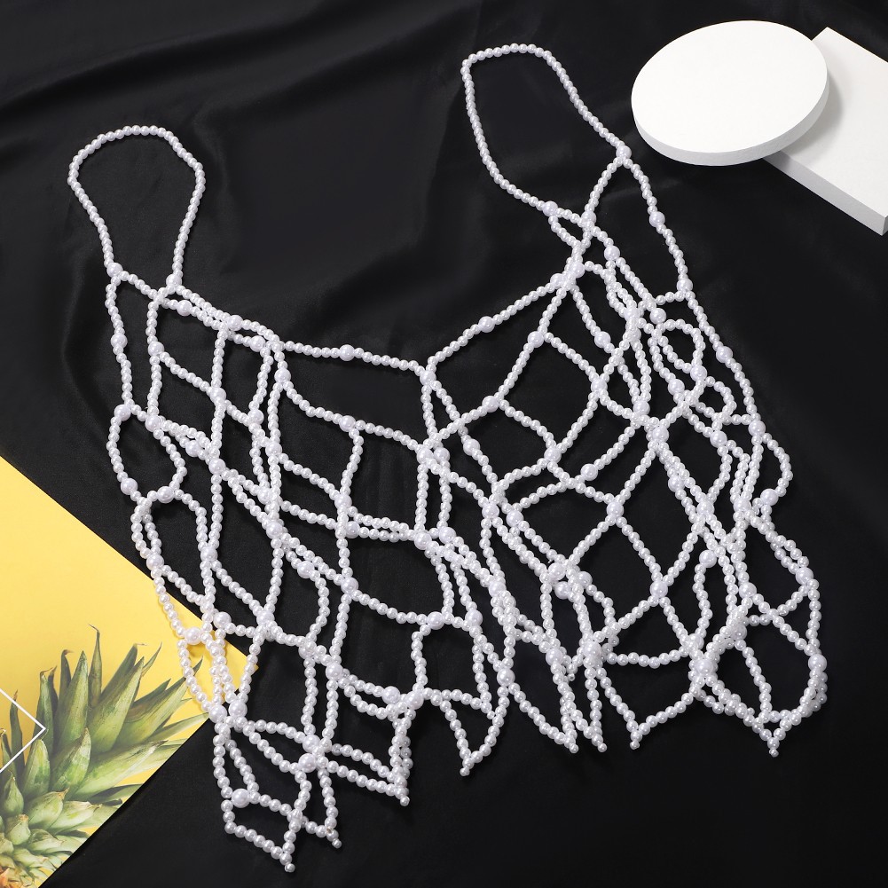 Fashion Grid Resin Beaded Necklace