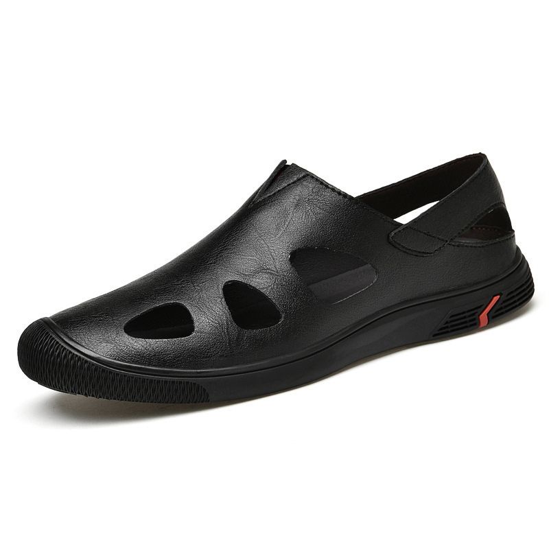 Amazon 1745 Men's Shoes Sandals Clogs Summer Slip-On Leather Hollow Breathable Flat Sole Sports Shoes Amazon 1745 Men's Shoes Sandals Clogs Summer Slip-On Leather Hollow Breathable Flat Sole Sports Shoes