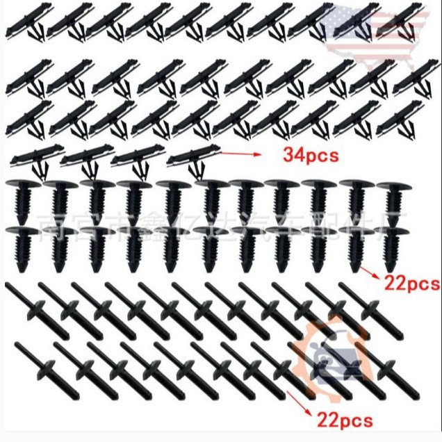 Para 2007-2017 Jeep Wrangler JK modelos 78 unids mezclado hebilla de nylon