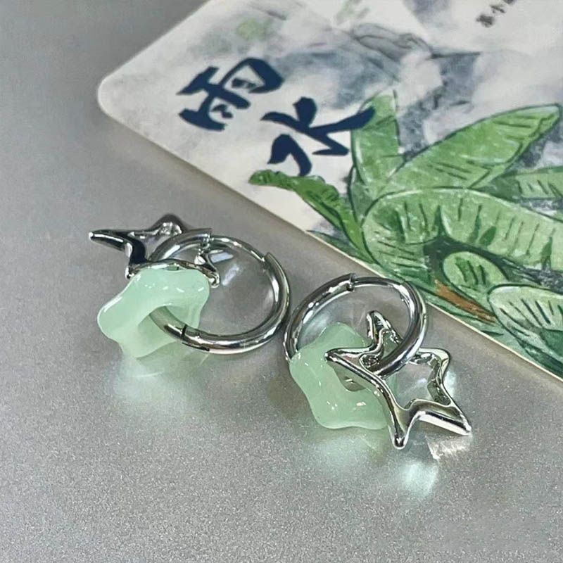 14g Weight Earrings Classification 1 Pair Quantity Street Occasion Lady Star Alloy Plating Women's Earrings