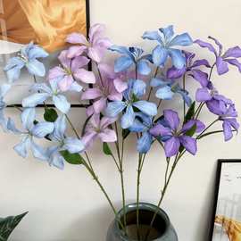 跨境新品仿真花火焰兰  嘉兰百合花婚庆婚礼装饰花玄关家居摆件花