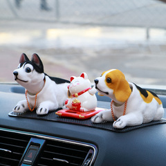 汽車擺件搖頭狗狗網紅仿真中控台內飾品車載創意車內裝飾用品大全