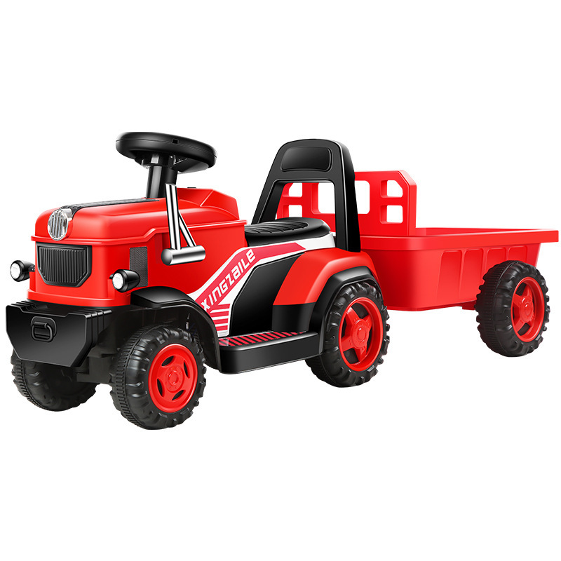Tractor eléctrico para niños con cubo, coche de juguete grande para niños de 2 a 6 años, coche de carga de cuatro ruedas para niños image 6