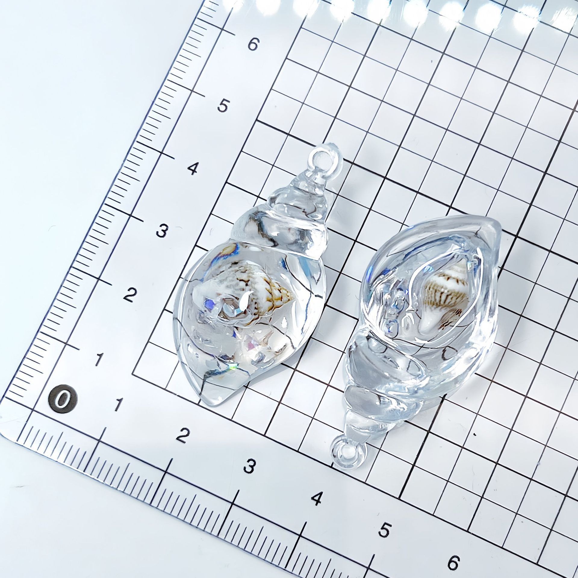 5g Weight Pendant Jewelry Making Type 30*50mm Jewelry Making Size DIY Jewelry Accessories Classification 1 Piece Quantity Resin Material Conch Pattern All Seasons Season Cute, Beach Style 1 Piece 30*50mm Resin Conch Pendant DIY Jewelry Accessories 7