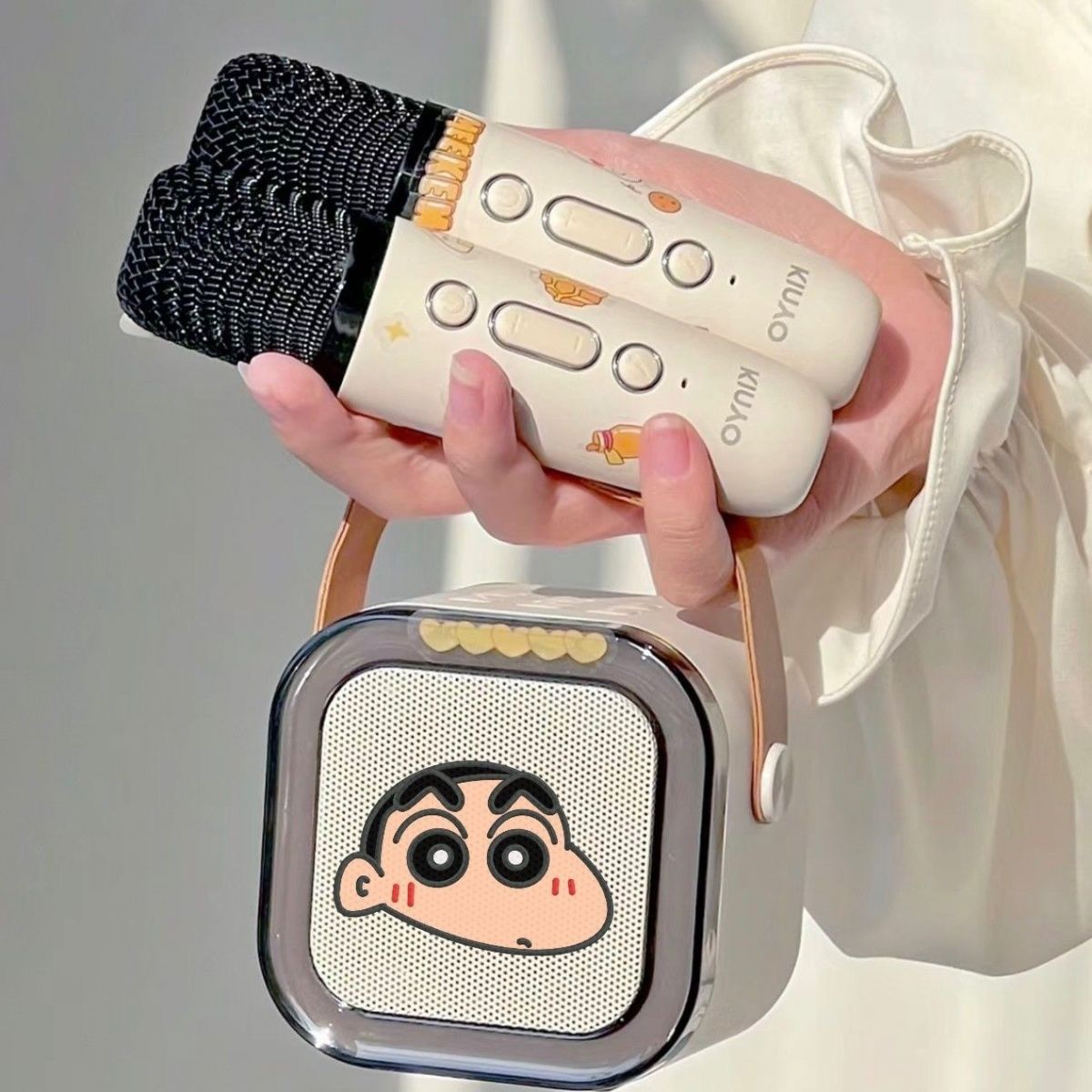 Wireless Bluetooth Audio Speaker Microphone Karaoke All-In-One Singing Set Home Microphone Wawa Voice Changer