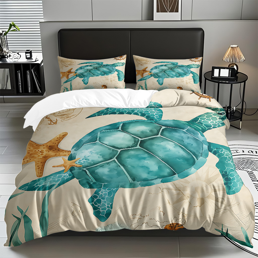 Ventas transfronterizas calientes de una variedad de patrones de reliquias marinas impresión digital colcha