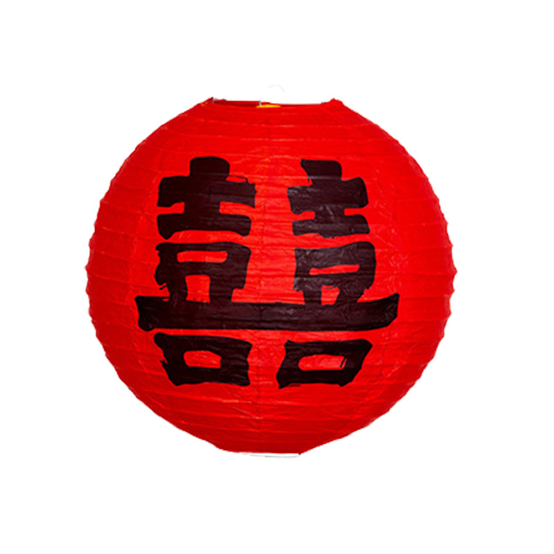 Linterna de papel de bodas, diseño de la casa de bodas, patio rural, puerta colgante, bola de panal roja, exterior