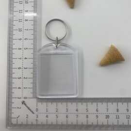 透明亚克力钥匙扣影楼空白放照片相框景区挂件证件照图片定制门形
