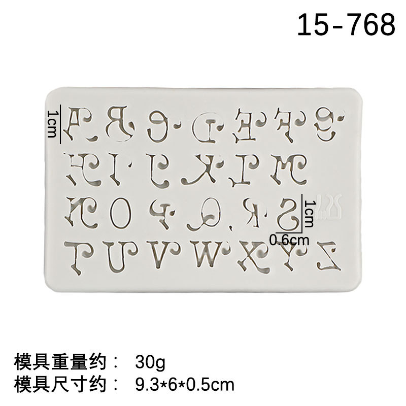 Fondant cake decoración letras mayúsculas y minúsculas y dígitos feliz cumpleaños silicona molde para hornear cerámica suave arcilla epoxi molde