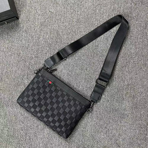 Men's  New Style Bag Korean Trendy Handbag Simple Color Collision Shoulder and Crossbody Bag for Women Small Backpack Wallet