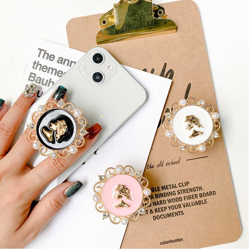 Handy-Airbag galvanisierter Schönheitskopf neuer kreativer und skalierbarer Desktop-Lazy-Back-Aufkleber Fingerringschnalle_voghion.com