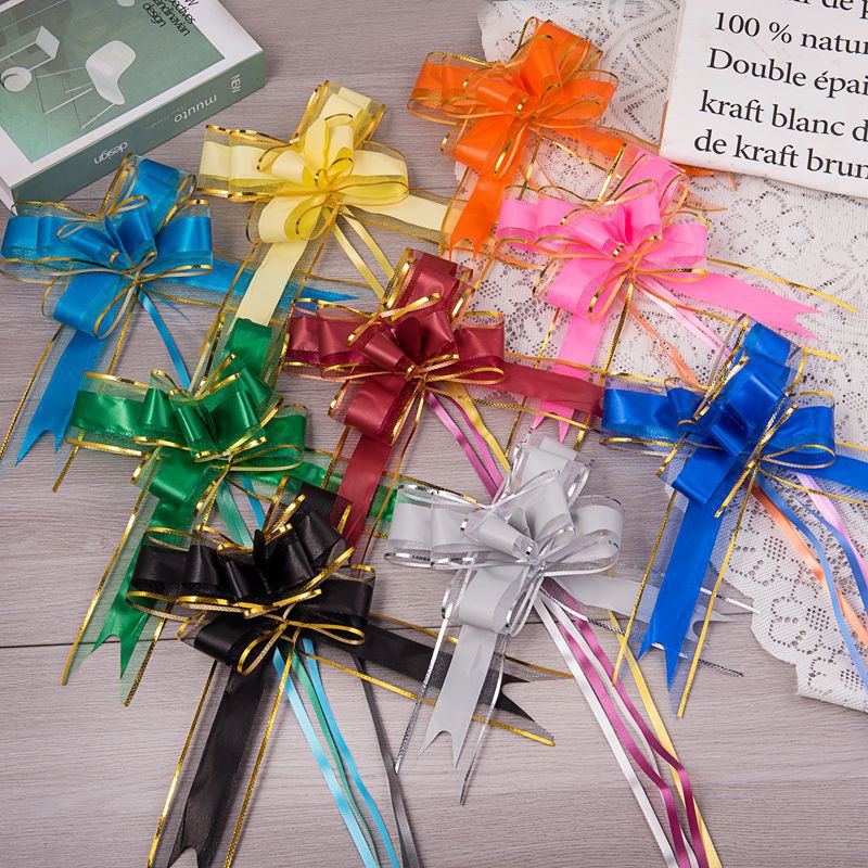 Venta al por mayor transfronteriza 50 gran arco dibujado a mano flor hilo de nieve borde dorado tinta dibujo flor regalo de Navidad embalaje de flores