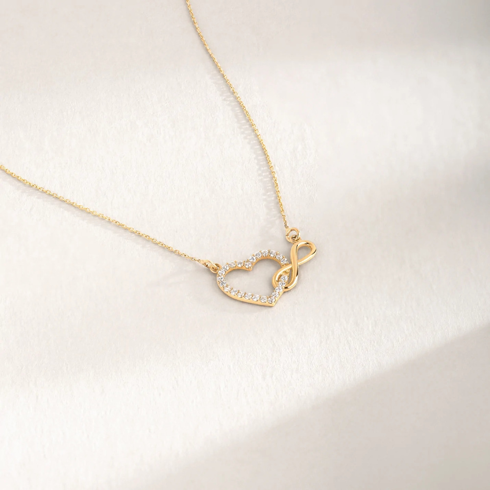 5g Weight Zircon Inlay Material Pendant Necklace Classification 925 Sterling Silver Zircon Cable Chain Inlay Heart Shape Pendant Necklace