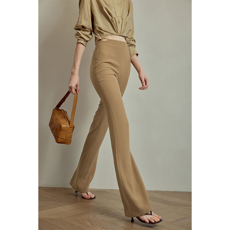 Love song no. 5 elegant porcelain satin pants children early summer new slim high waist trousers